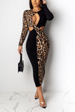 Peek-a-Boo leopard dress