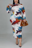 Abstract Midi Bodycon